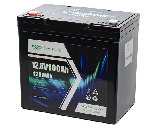 Батарея LiFePo4 Longttech 12.8V - 100Ah (LAR12100-G22NF-P), изображение 2 Батарея LiFePo4 Longttech 12.8V - 100Ah (LAR12100-G22NF-P), изображение 2