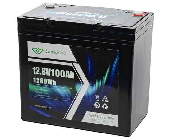 Батарея LiFePo4 Longttech 12.8V - 100Ah (LAR12100-G22NF-P), изображение 4 Батарея LiFePo4 Longttech 12.8V - 100Ah (LAR12100-G22NF-P), изображение 4