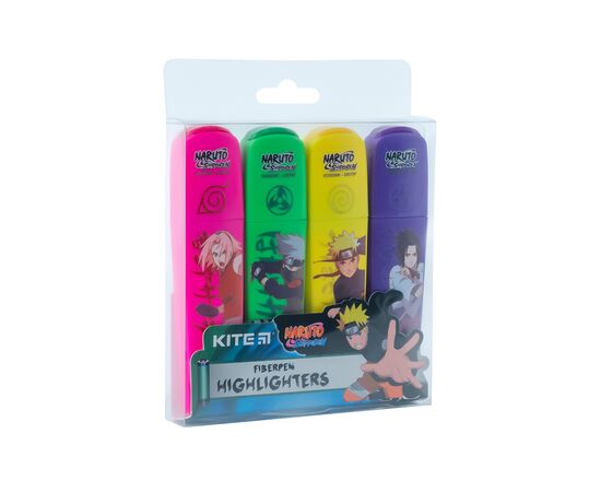 Набор маркеров Kite Highlighter Naruto, набор из 4-х цветов (NR24-444), изображение 4 Набор маркеров Kite Highlighter Naruto, набор из 4-х цветов (NR24-444), изображение 4