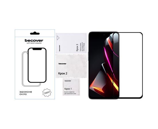 Стекло защитное BeCover Nubia V70 Design Black (713455), изображение 3 Стекло защитное BeCover Nubia V70 Design Black (713455), изображение 3