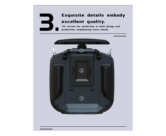 Пульт управления для дрона Jumper T12 MAXHALL ELRS2.4G (C10120), изображение 8 Пульт управления для дрона Jumper T12 MAXHALL ELRS2.4G (C10120), изображение 8