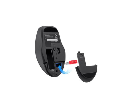 Мышка Defender Feam MM-296 Wireless Black (52296), изображение 5 Мышка Defender Feam MM-296 Wireless Black (52296), изображение 5