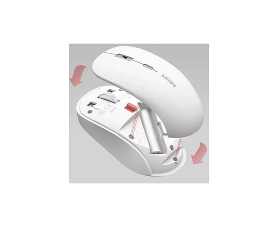 Мышка Xiaomi MiiiW Wireless/Bluetooth White (MW23M22 White), изображение 3 Мышка Xiaomi MiiiW Wireless/Bluetooth White (MW23M22 White), изображение 3