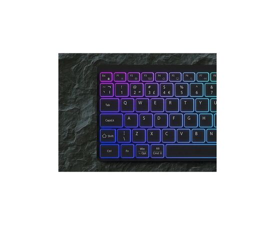 Клавиатура Canyon HKB-W11 Slim Dual Mode Wireless/Bluetooth RGB UA Black (CNS-HBTK11B), изображение 5 Клавиатура Canyon HKB-W11 Slim Dual Mode Wireless/Bluetooth RGB UA Black (CNS-HBTK11B), изображение 5