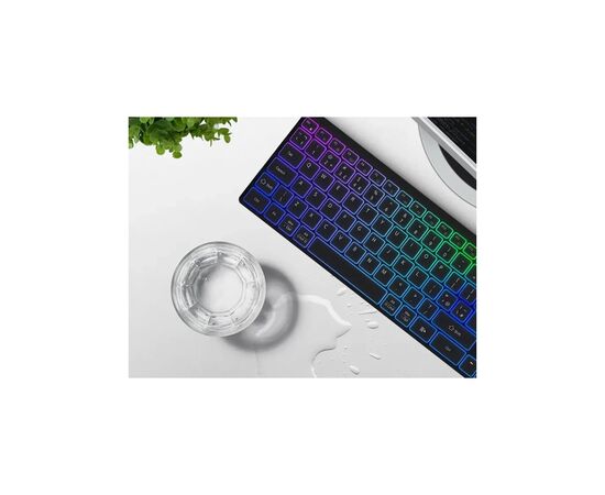 Клавиатура Canyon HKB-W11 Slim Dual Mode Wireless/Bluetooth RGB UA Black (CNS-HBTK11B), изображение 8 Клавиатура Canyon HKB-W11 Slim Dual Mode Wireless/Bluetooth RGB UA Black (CNS-HBTK11B), изображение 8