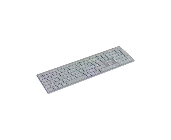 Клавиатура Canyon HKB-W11 Slim Dual Mode Wireless/Bluetooth RGB UA Grey (CNS-HBTK11G), изображение 4 Клавиатура Canyon HKB-W11 Slim Dual Mode Wireless/Bluetooth RGB UA Grey (CNS-HBTK11G), изображение 4