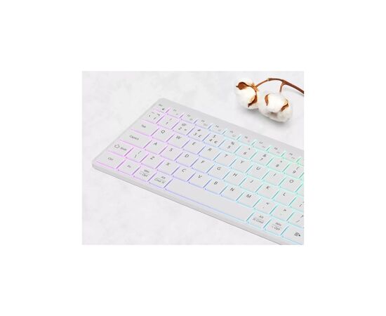 Клавиатура Canyon HKB-W11 Slim Dual Mode Wireless/Bluetooth RGB UA White (CNS-HBTK11W), изображение 5 Клавиатура Canyon HKB-W11 Slim Dual Mode Wireless/Bluetooth RGB UA White (CNS-HBTK11W), изображение 5
