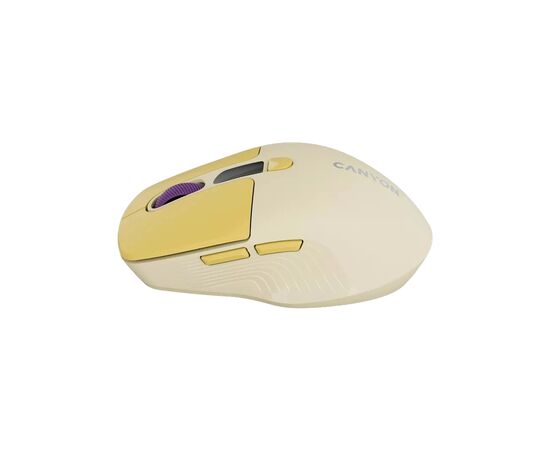 Мышка Canyon MW-26 LCD Silent Wireless/Bluetooth Yellow (CNS-CMSW26Y), изображение 3 Мышка Canyon MW-26 LCD Silent Wireless/Bluetooth Yellow (CNS-CMSW26Y), изображение 3
