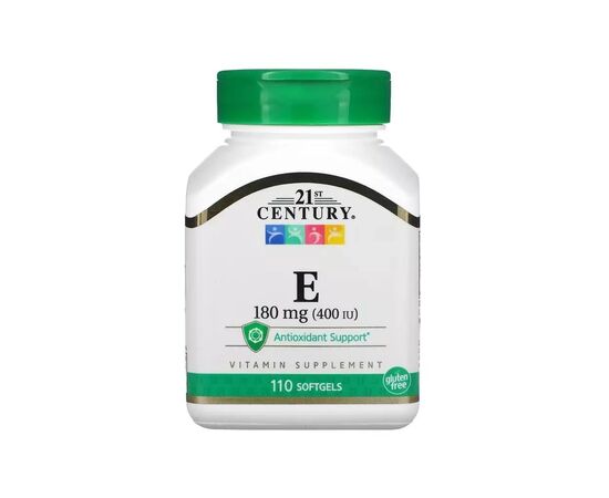 Вітамін 21st Century Вітамін E, 180 мг, Vitamin E, 110 гелевих капсул (CEN-21245)