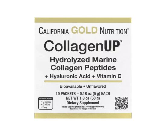 Витаминно-минеральный комплекс California Gold Nutrition Морской гидролизованный Коллаген + Гиалуроновая кисло (CGN-01344)