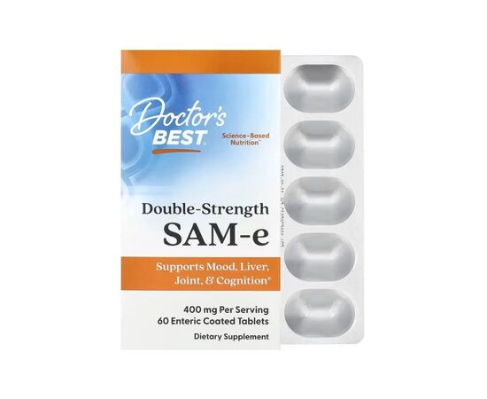 Витаминно-минеральный комплекс Doctor's Best SAM-e (дисульфат тозилат), 400 мг, SAM-e, 60 таблеток (DRB-00252)