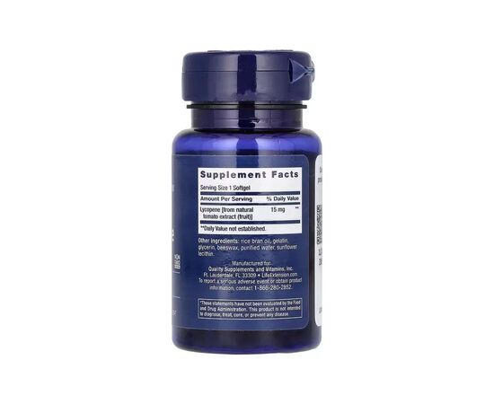 Витаминно-минеральный комплекс Life Extension Ликопин, 15 мг, Mega Lycopene, 90 гелевых капсул (LEX-45509), изображение 2 Витаминно-минеральный комплекс Life Extension Ликопин, 15 мг, Mega Lycopene, 90 гелевых капсул (LEX-45509), изображение 2