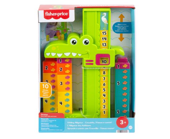 Розвиваюча іграшка Fisher-Price Вчимося разом Яскравий алігатор (JCT13), зображення 3 Розвиваюча іграшка Fisher-Price Вчимося разом Яскравий алігатор (JCT13), зображення 3