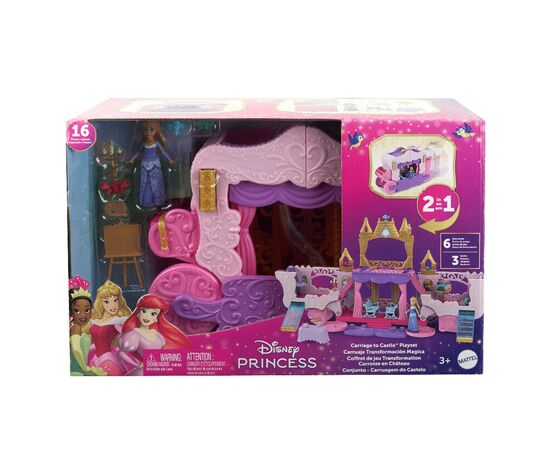 Кукла Disney Princess Карета-замок с мини-куклой Аврора 2 в 1 (HWX17), изображение 4 Кукла Disney Princess Карета-замок с мини-куклой Аврора 2 в 1 (HWX17), изображение 4