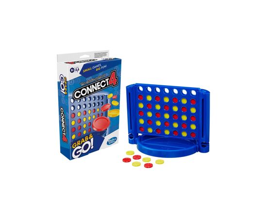 Настольная игра Hasbro дорожная Собери 4 (F8253), изображение 2 Настольная игра Hasbro дорожная Собери 4 (F8253), изображение 2