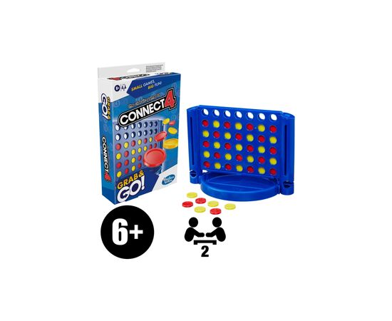 Настольная игра Hasbro дорожная Собери 4 (F8253), изображение 3 Настольная игра Hasbro дорожная Собери 4 (F8253), изображение 3