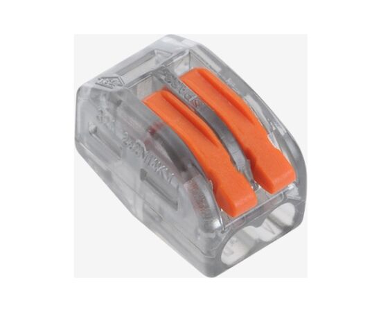 Соединитель кабеля 2-pin аналог WAGO K222-412T, 50штпак Voltronic (K222-412T/50)