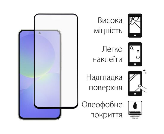 Чехол для мобильного телефона Dengos Samsung Galaxy A36 Matte + glass (Black) (DG-KM-145), изображение 3 Чехол для мобильного телефона Dengos Samsung Galaxy A36 Matte + glass (Black) (DG-KM-145), изображение 3