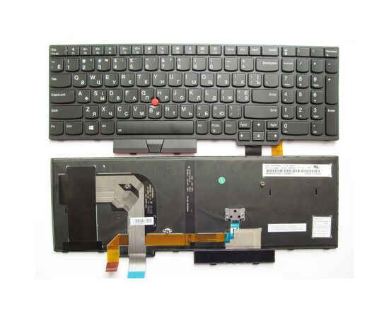 Клавиатура ноутбука Lenovo ThinkPad T570/P51S черная с черной,трек,подсв (A46079)