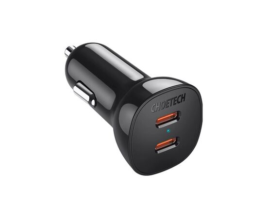 Зарядное устройство Choetech 2xUSB 40W (2xUSB-C) PD3.0 20W (TC0008-V2-BK), изображение 2 Зарядное устройство Choetech 2xUSB 40W (2xUSB-C) PD3.0 20W (TC0008-V2-BK), изображение 2