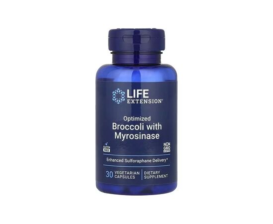 Вітамінно-мінеральний комплекс Life Extension Брокколі з мірозиназу, Optimized Broccoli and Myrosinase, 30 вегетаріа (LEX-23683)