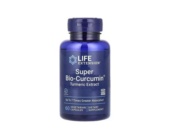 Витаминно-минеральный комплекс Life Extension Куркумин, 400 мг, Super Bio Curcumin, Turmeric Extract, 60 вегетарианских (LEX-40706)