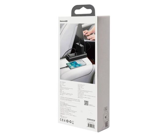 Автомобильный инвертор 12V/220V 150W In-car Inverter, USB, Type-C, 0.4m Baseus (CRNBQ-A01), изображение 6 Автомобильный инвертор 12V/220V 150W In-car Inverter, USB, Type-C, 0.4m Baseus (CRNBQ-A01), изображение 6