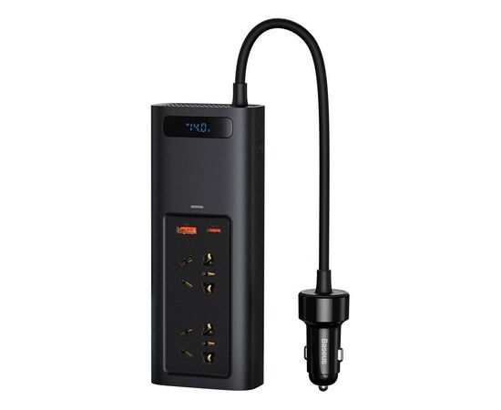 Автомобільний інвертор 12V/220V 150W In-car Inverter, USB, Type-C, 0.4m Baseus (CRNBQ-A01)