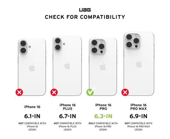 Чехол для мобильного телефона UAG iPhone 16 Pro Plyo Magsafe LE Black/Clear Ombre (11448011404G), изображение 2