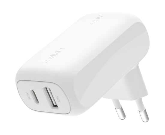 Зарядное устройство Belkin 42W USB-C PD PPS 30W USB-A 12W white (WCB009VFWH)