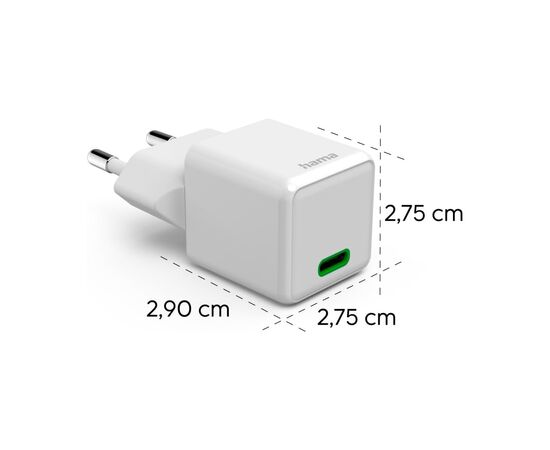Зарядное устройство Hama 25W USB-С PD white (00201981), изображение 3 Зарядное устройство Hama 25W USB-С PD white (00201981), изображение 3