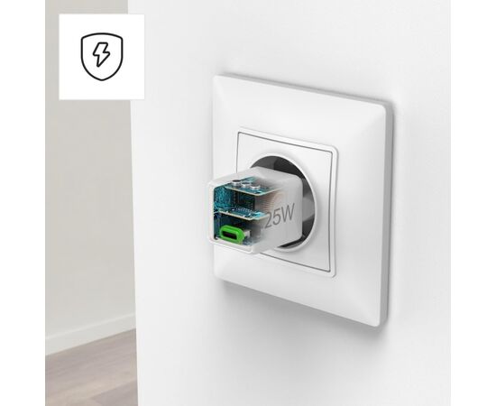 Зарядное устройство Hama 25W USB-С PD white (00201981), изображение 5 Зарядное устройство Hama 25W USB-С PD white (00201981), изображение 5