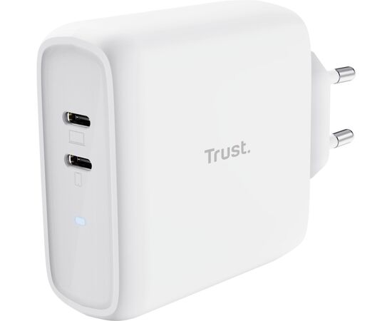 Зарядний пристрій Trust Maxo 65W 2xUSB-C PD white (25381_TRUST)