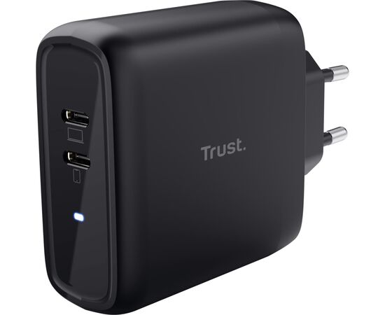 Зарядний пристрій Trust Maxo 65W 2xUSB-C PD black (25380_TRUST)