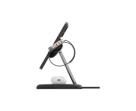 Зарядное устройство Belkin 3in1 Magnetic Adjustable Pad Qi2 15W Black (WIZ023VFBK), изображение 3 Зарядное устройство Belkin 3in1 Magnetic Adjustable Pad Qi2 15W Black (WIZ023VFBK), изображение 3