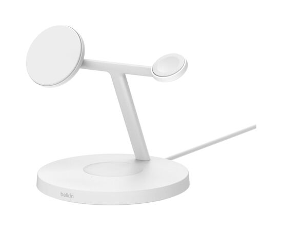 Зарядное устройство Belkin 3in1 Magnetic Pad Qi2 15W White (WIZ032KQWH)