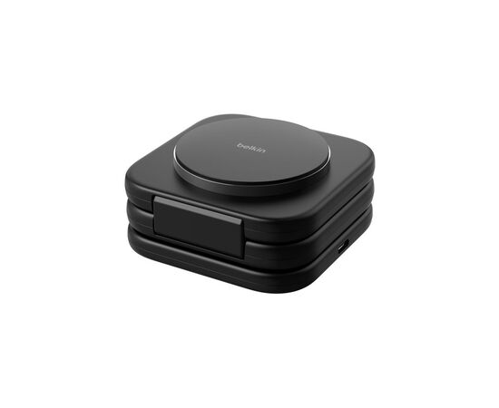 Зарядное устройство Belkin 3in1 Travel Pad Wireless Qi2 15W Black (WIZ024HQBK), изображение 5 Зарядное устройство Belkin 3in1 Travel Pad Wireless Qi2 15W Black (WIZ024HQBK), изображение 5