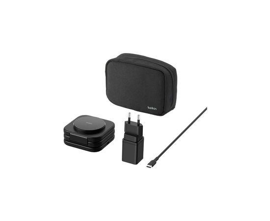 Зарядное устройство Belkin 3in1 Travel Pad Wireless Qi2 15W Black (WIZ024VFBK), изображение 8 Зарядное устройство Belkin 3in1 Travel Pad Wireless Qi2 15W Black (WIZ024VFBK), изображение 8