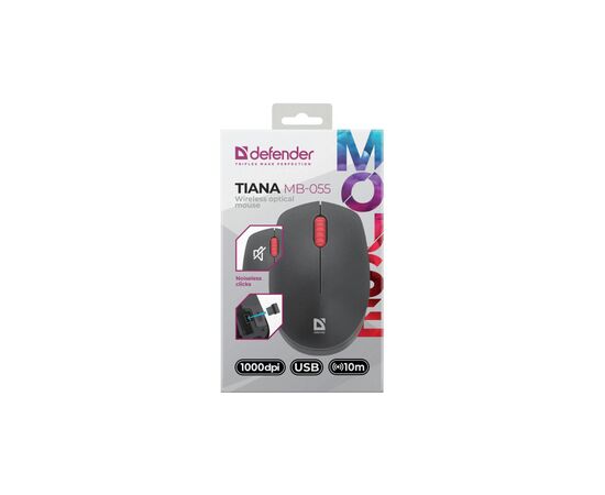 Мышка Defender Tiana MB-055 Wireless Black (52055), изображение 4 Мышка Defender Tiana MB-055 Wireless Black (52055), изображение 4