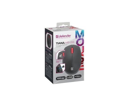 Мышка Defender Tiana MB-055 Wireless Black (52055), изображение 5 Мышка Defender Tiana MB-055 Wireless Black (52055), изображение 5