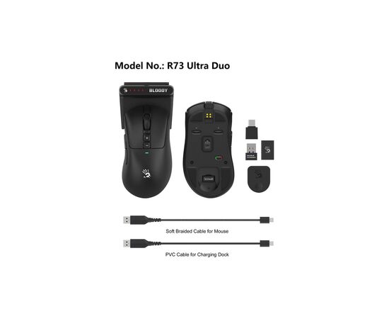 Мишка A4Tech Bloody R73 Ultra Duo Wireless Black (4711421002356), зображення 12 Мишка A4Tech Bloody R73 Ultra Duo Wireless Black (4711421002356), зображення 12