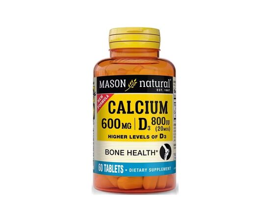 Минералы Mason Natural Кальций 600 мг с Витамином D3 800 МЕ, Calcium 600 mg with Vitamin D3 800 IU, 6 (MAV17135)