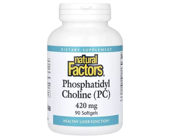 Витаминно-минеральный комплекс Natural Factors Фосфатидилхолин, 420 мг, Phosphatidyl Choline, 90 гелевых капсул (NFS-02605)