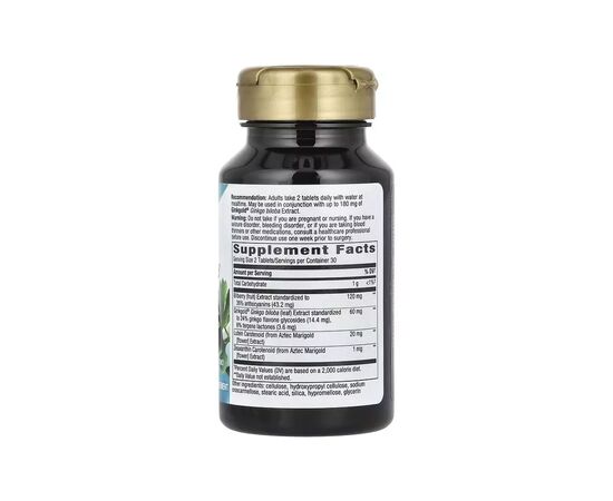 Витаминно-минеральный комплекс Nature's Way Комплекс для глаз с гинкго билоба, 60 мг, Ginkgold Eyes, 60 табл (NWY-15252), изображение 2 Витаминно-минеральный комплекс Nature's Way Комплекс для глаз с гинкго билоба, 60 мг, Ginkgold Eyes, 60 табл (NWY-15252), изображение 2