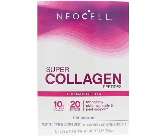Витаминно-минеральный комплекс Neocell Пептиды Супер Коллагена, 10 гр, Super Collagen Peptides, NeoCell, 20 стик (M13287)