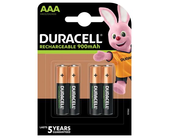 Акумулятор Duracell AAA HR03 900mAh * 4 (5005015), зображення 2 Акумулятор Duracell AAA HR03 900mAh * 4 (5005015), зображення 2