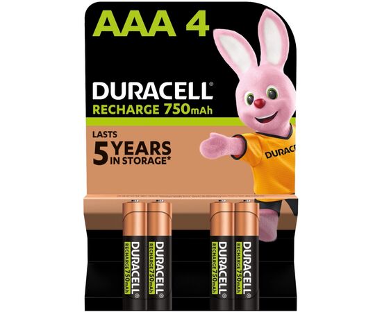 Аккумулятор Duracell AAA HR03 750mAh * 4 (5007331)