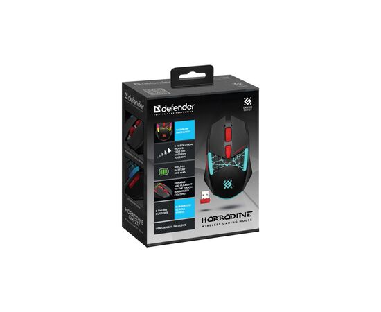 Мышка Defender Horrodine GM-237 LED Wireless Black (52237), изображение 6 Мышка Defender Horrodine GM-237 LED Wireless Black (52237), изображение 6