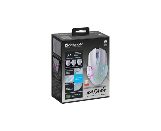 Мышка Defender Katana GM-511 LED Wireless Black (52511), изображение 6 Мышка Defender Katana GM-511 LED Wireless Black (52511), изображение 6