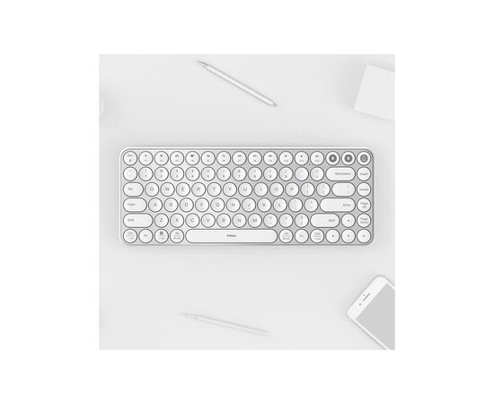 Клавіатура Xiaomi MiiiW AIR85 Bluetooth/Wireless UA White (MWXKT01 White), зображення 2 Клавіатура Xiaomi MiiiW AIR85 Bluetooth/Wireless UA White (MWXKT01 White), зображення 2